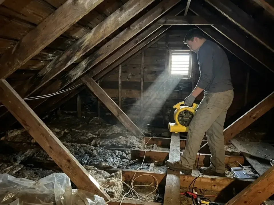 attic-water-damage-drying-proc-007 — frequently asked questions, Emergency Water Extraction & 24/7 Flood Response in Huntley…